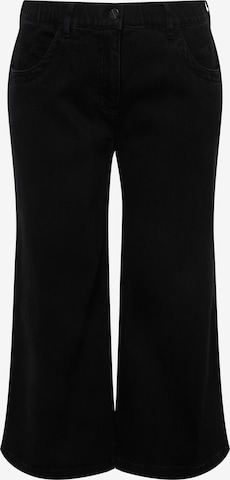 Ulla Popken Wide leg Jeans in Black: front