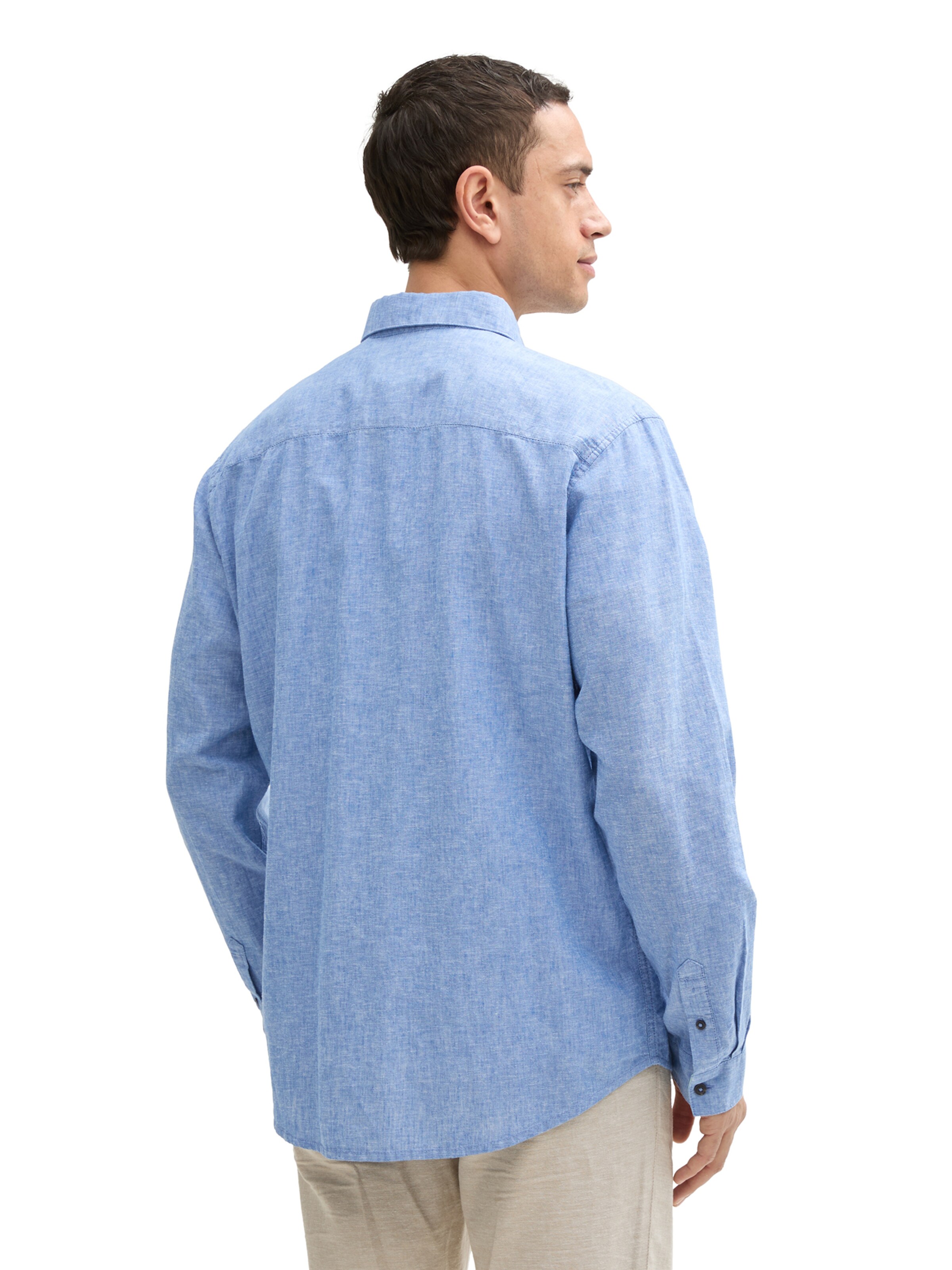 TOM TAILOR Regular Fit Skjorte i blå