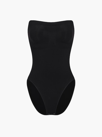 cfab (formerly creamy fabrics) Shapingbody 'Trägerloser Bodysuit Sculpting Shapewear mit Slip' i svart: framsida