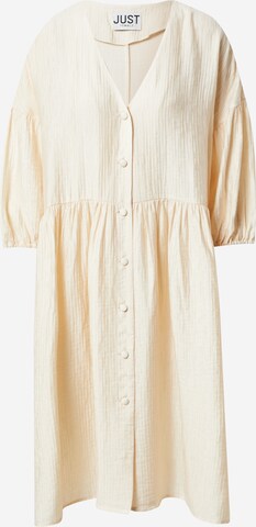 JUST FEMALE Shirt Dress 'Ideal' in White: front