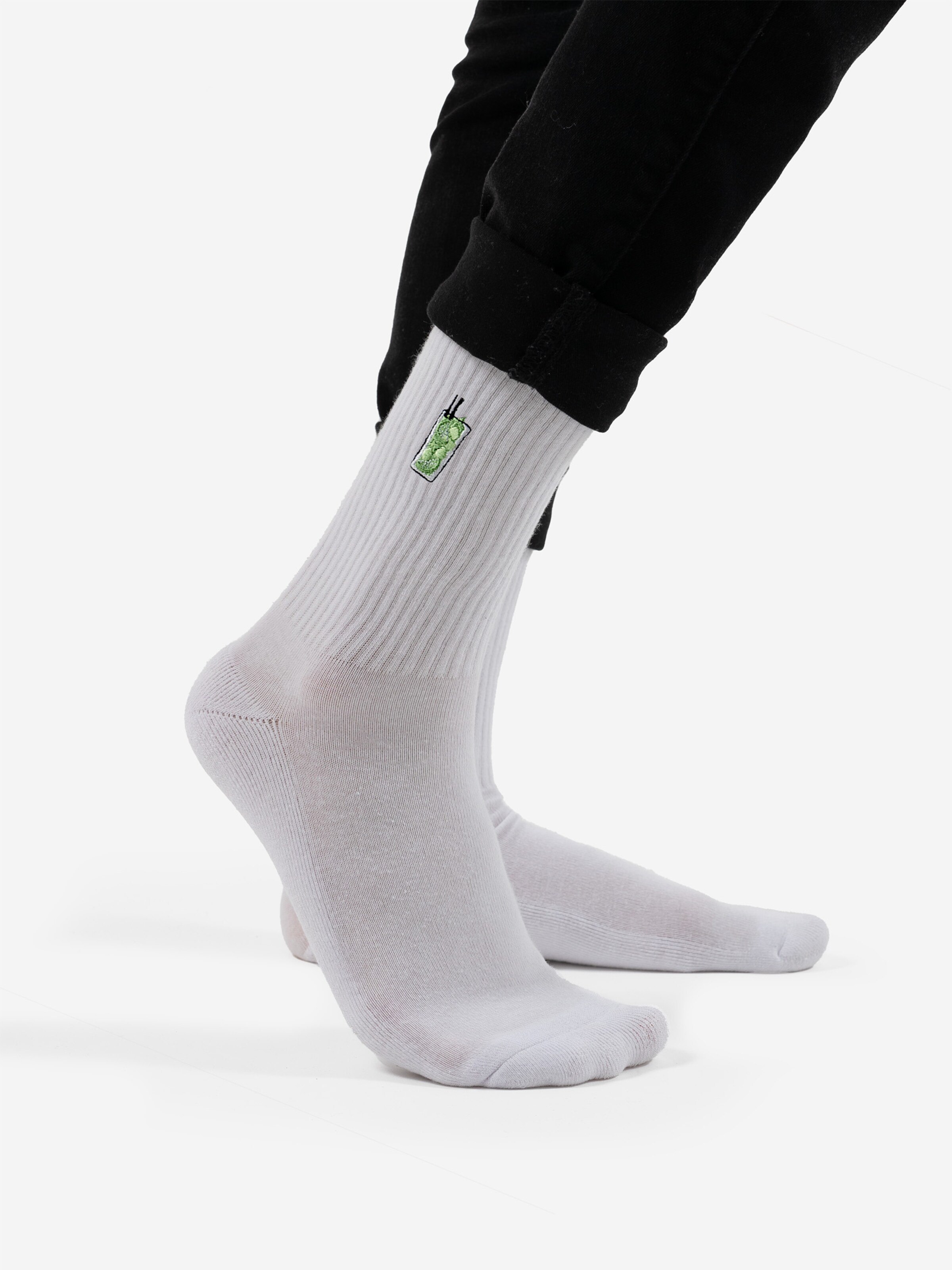Occulto Socks 'Robin' in White