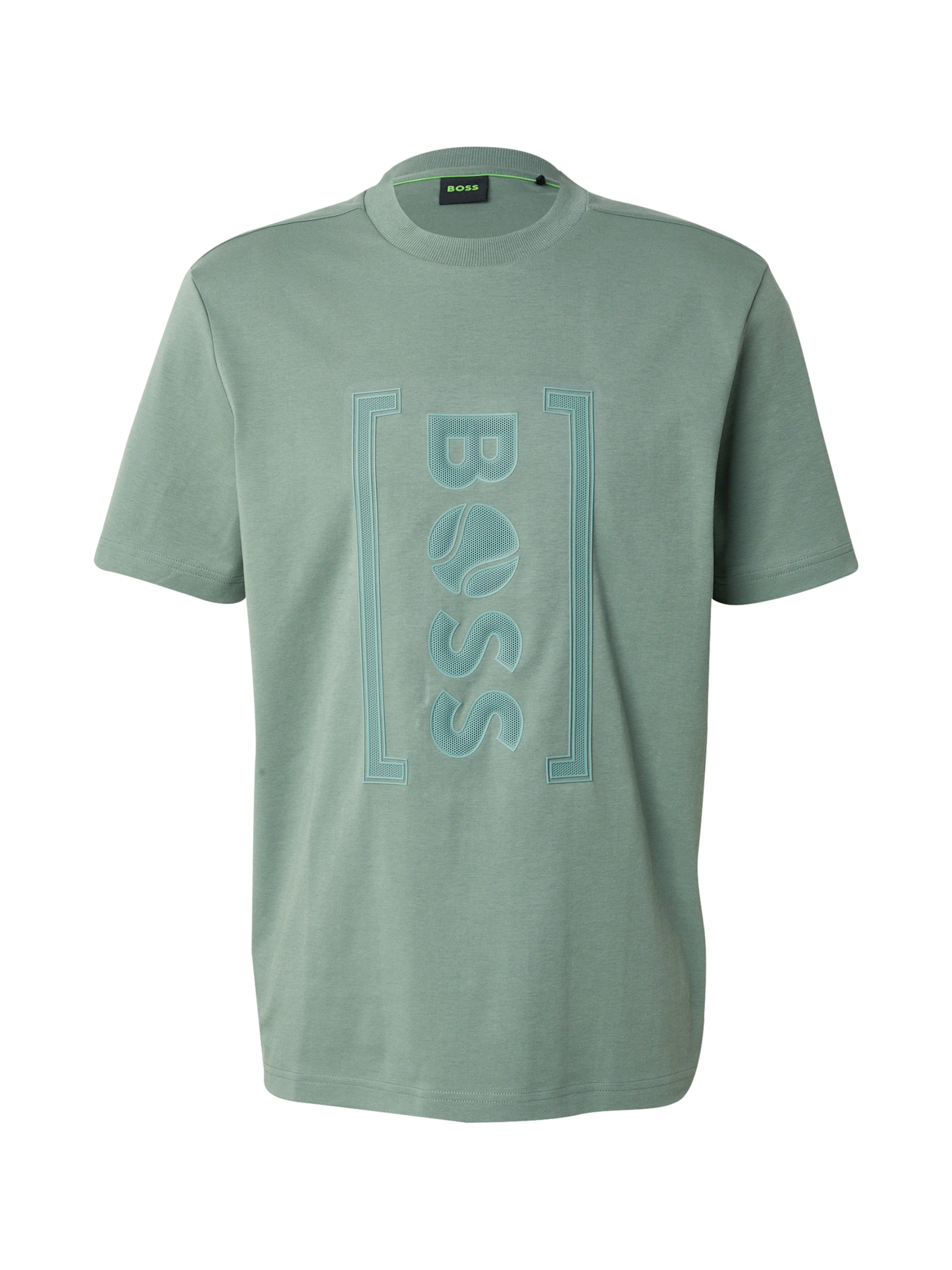 T-Shirt fonctionnel 'Iconic' BOSS en vert : devant