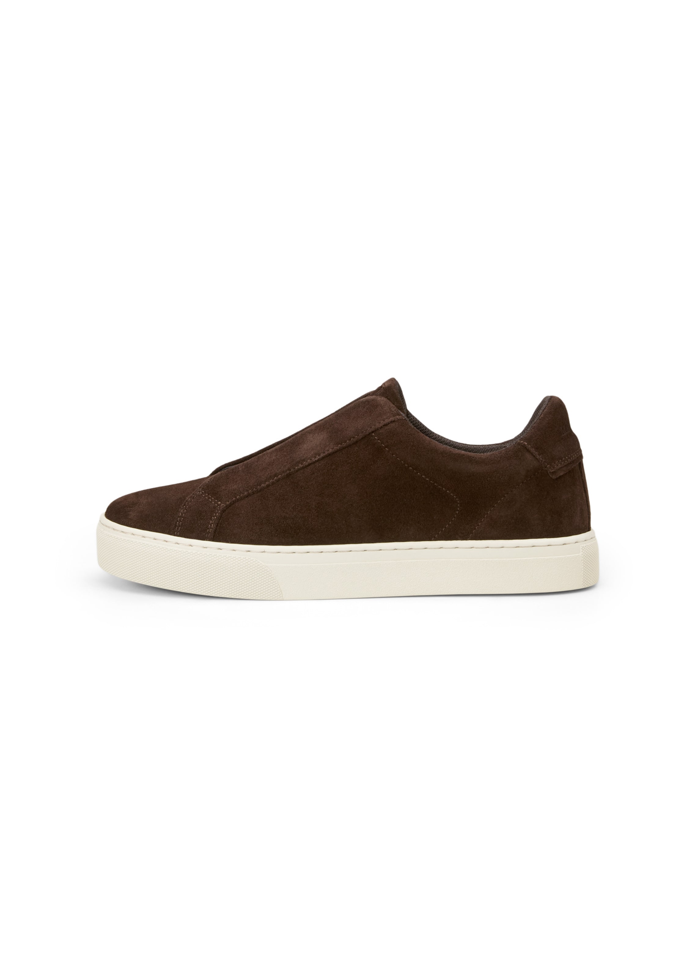 Marc O'Polo Platform trainers ' aus Veloursleder ' in Brown
