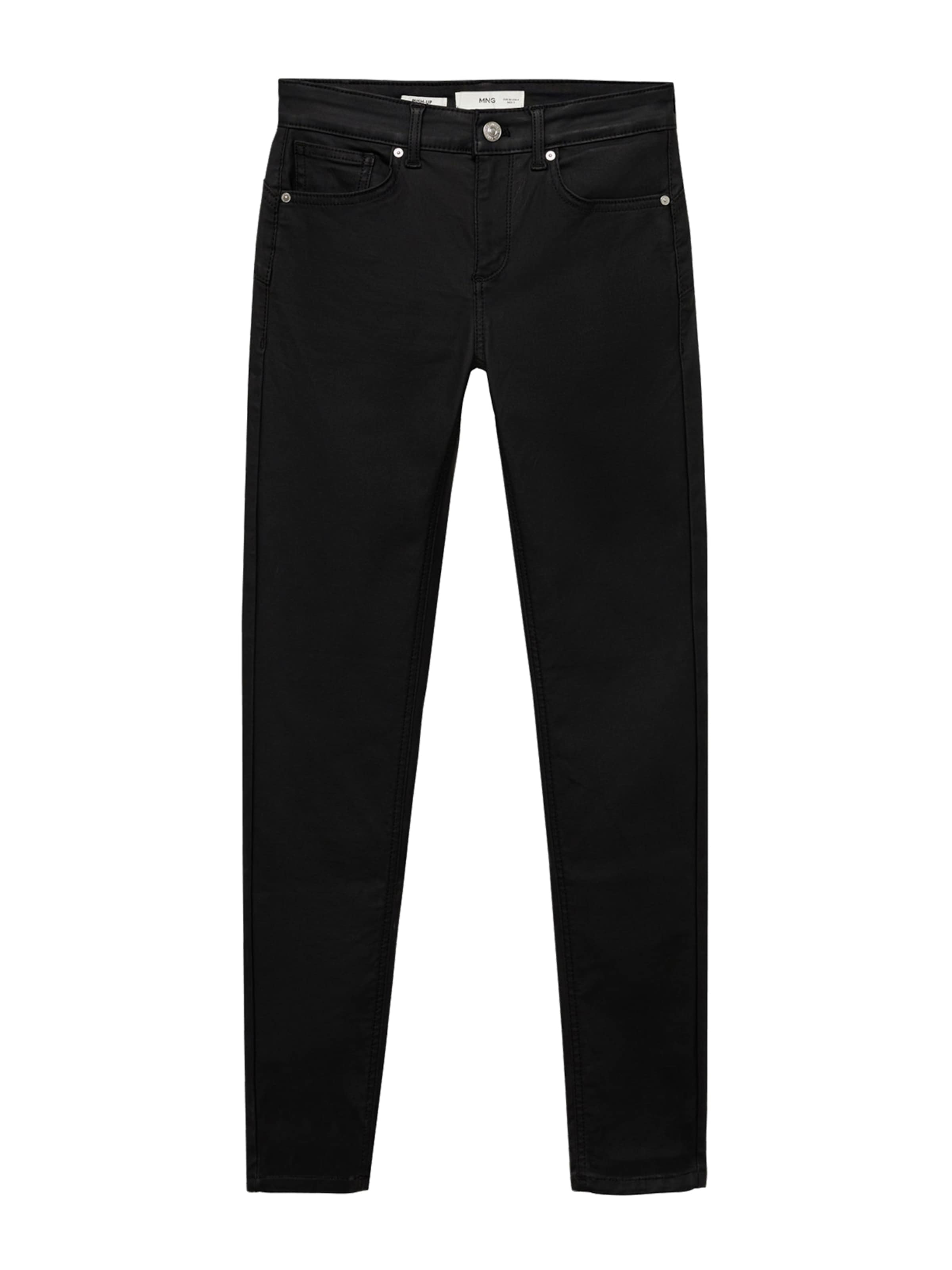 MANGO Skinny Džíny – černá: přední strana