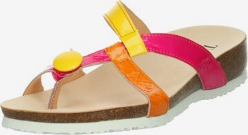 THINK! T-Bar Sandals in Yellow: front