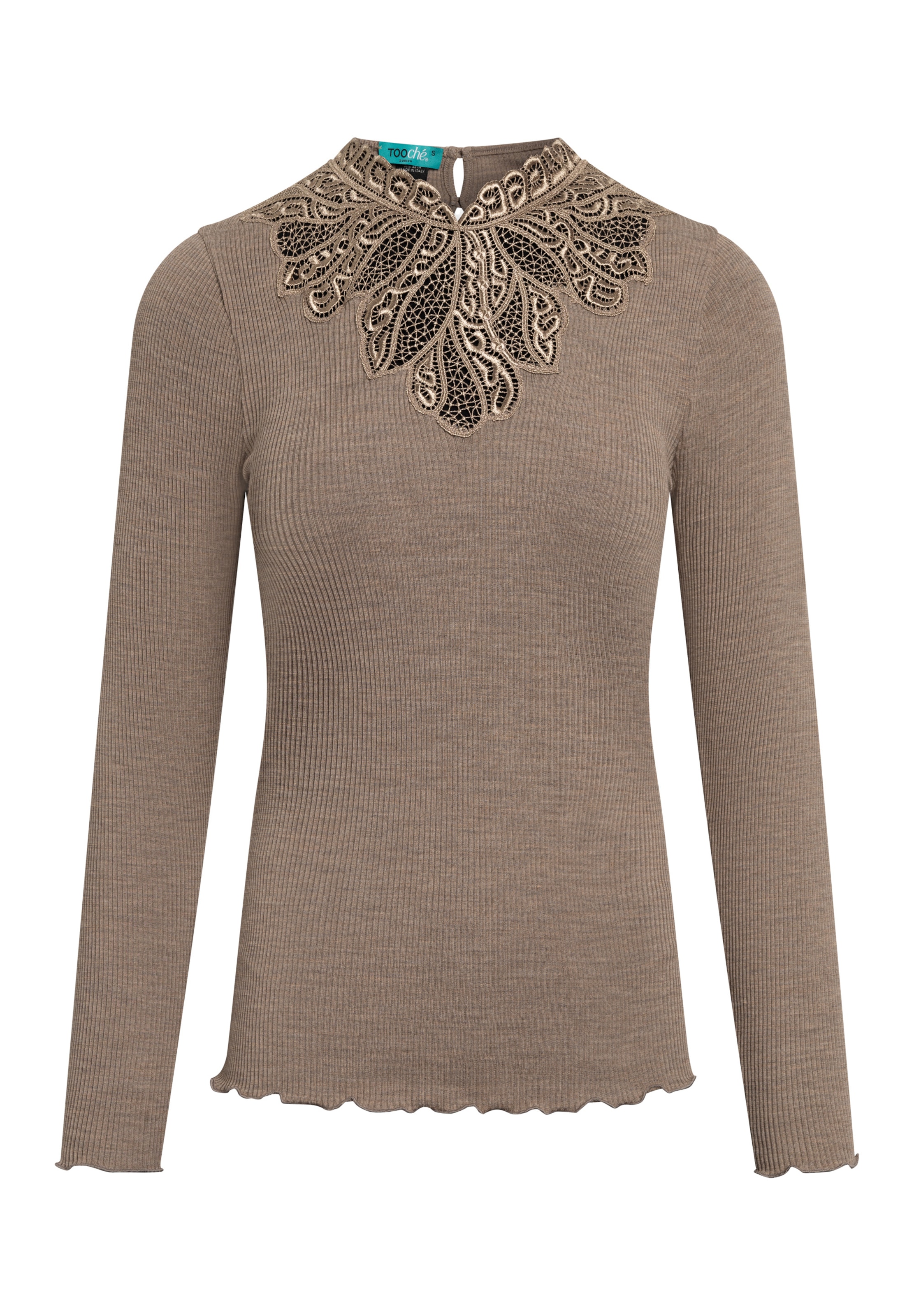 TOOche Sweater 'Lace Royalty' in Brown: front