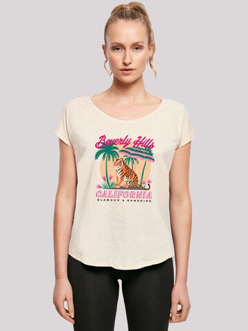 T-shirt 'Beverly Hills California Glamour Summer' F4NT4STIC en beige : devant