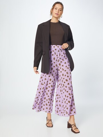 MADS NORGAARD COPENHAGEN Wide leg Broek 'Penzlin' in Lila