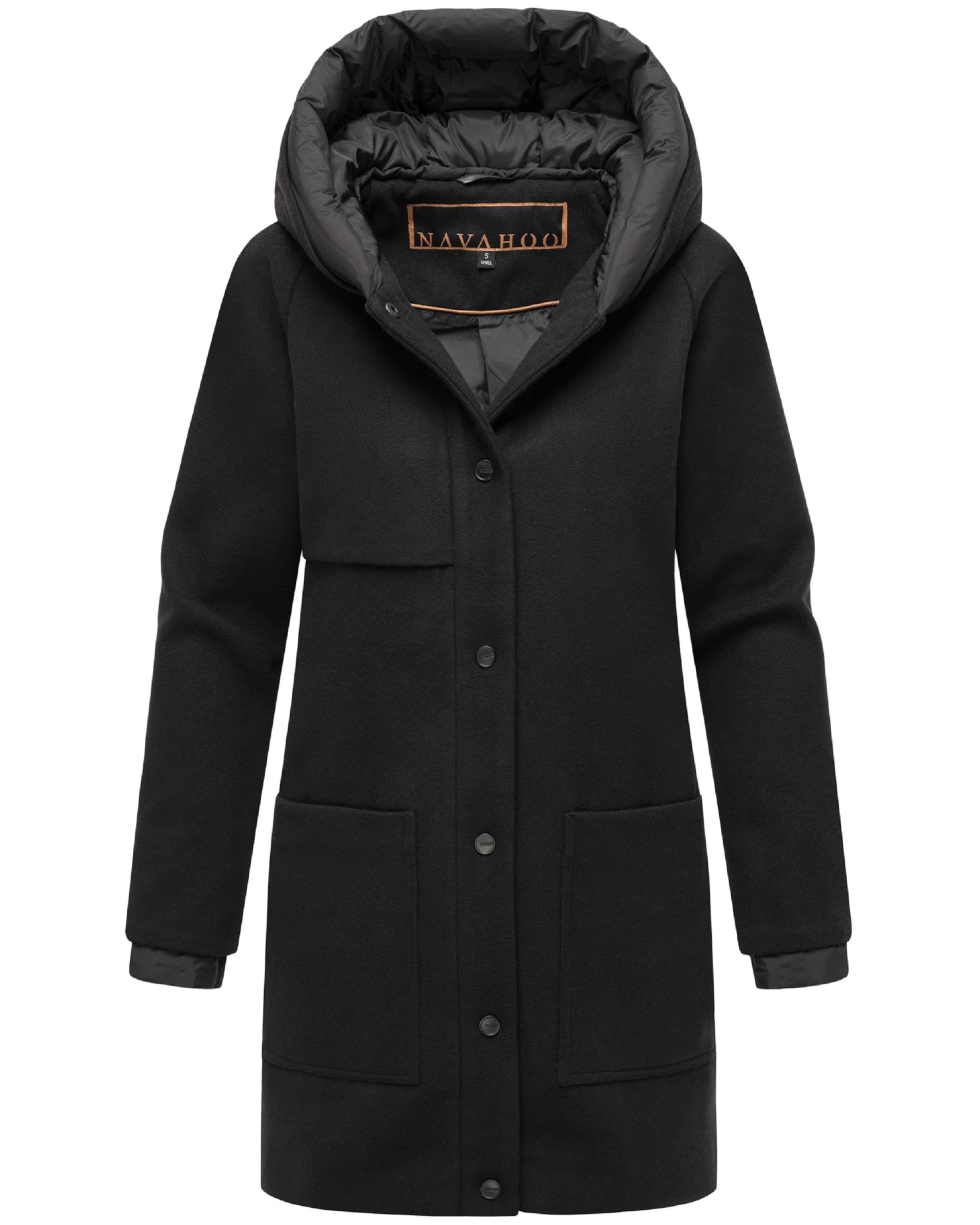 NAVAHOO Winter coat 'Flauschwunder 14' in Black