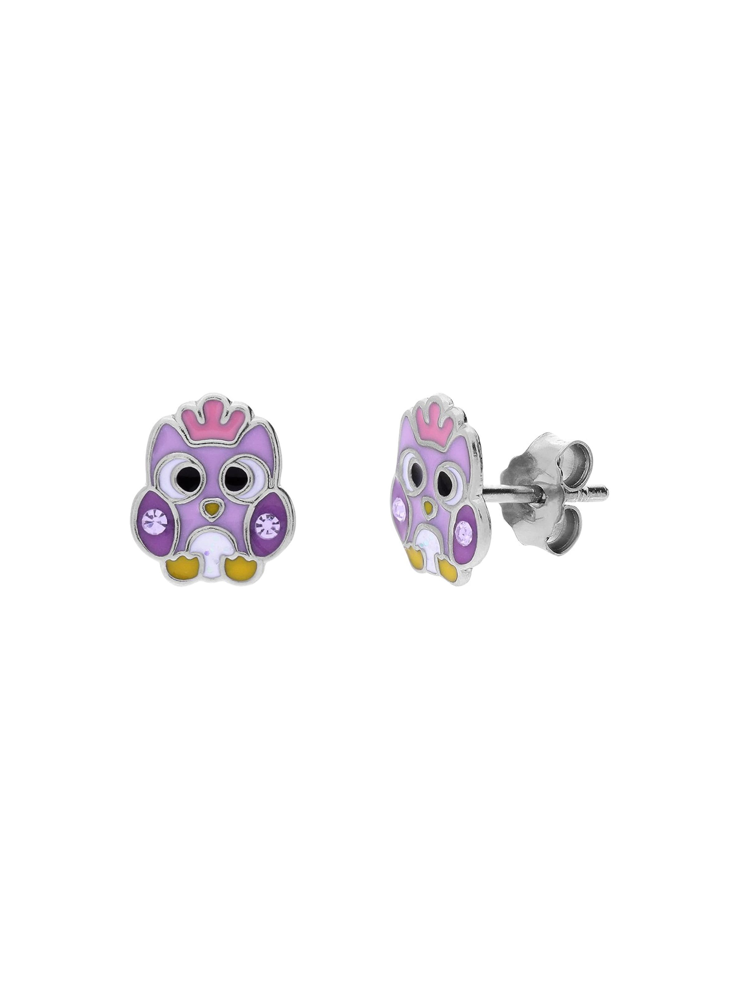 Boucles d'oreilles Lucardi en argent : devant
