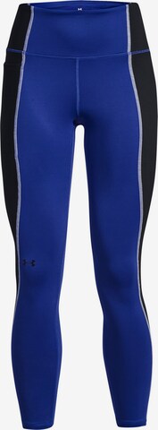 UNDER ARMOUR Skinny Workout Pants 'Novelty' in Blue: front