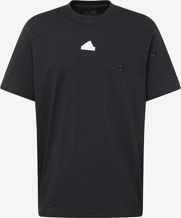 ADIDAS SPORTSWEAR Функционална тениска 'BL SJ T Q1' в черно: отпред