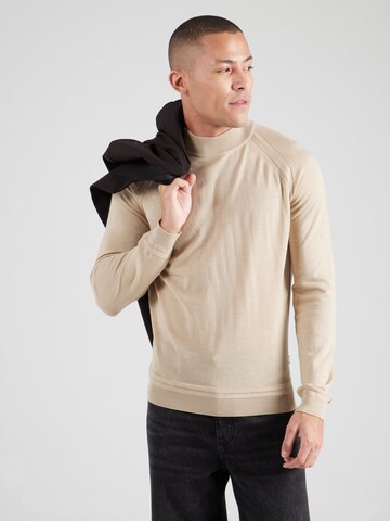 Pull-over 'H-Barcel' BOSS en beige : devant