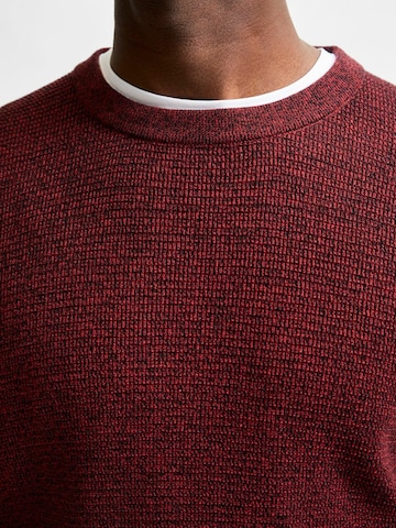 Pull-over 'Rocks' SELECTED en rouge