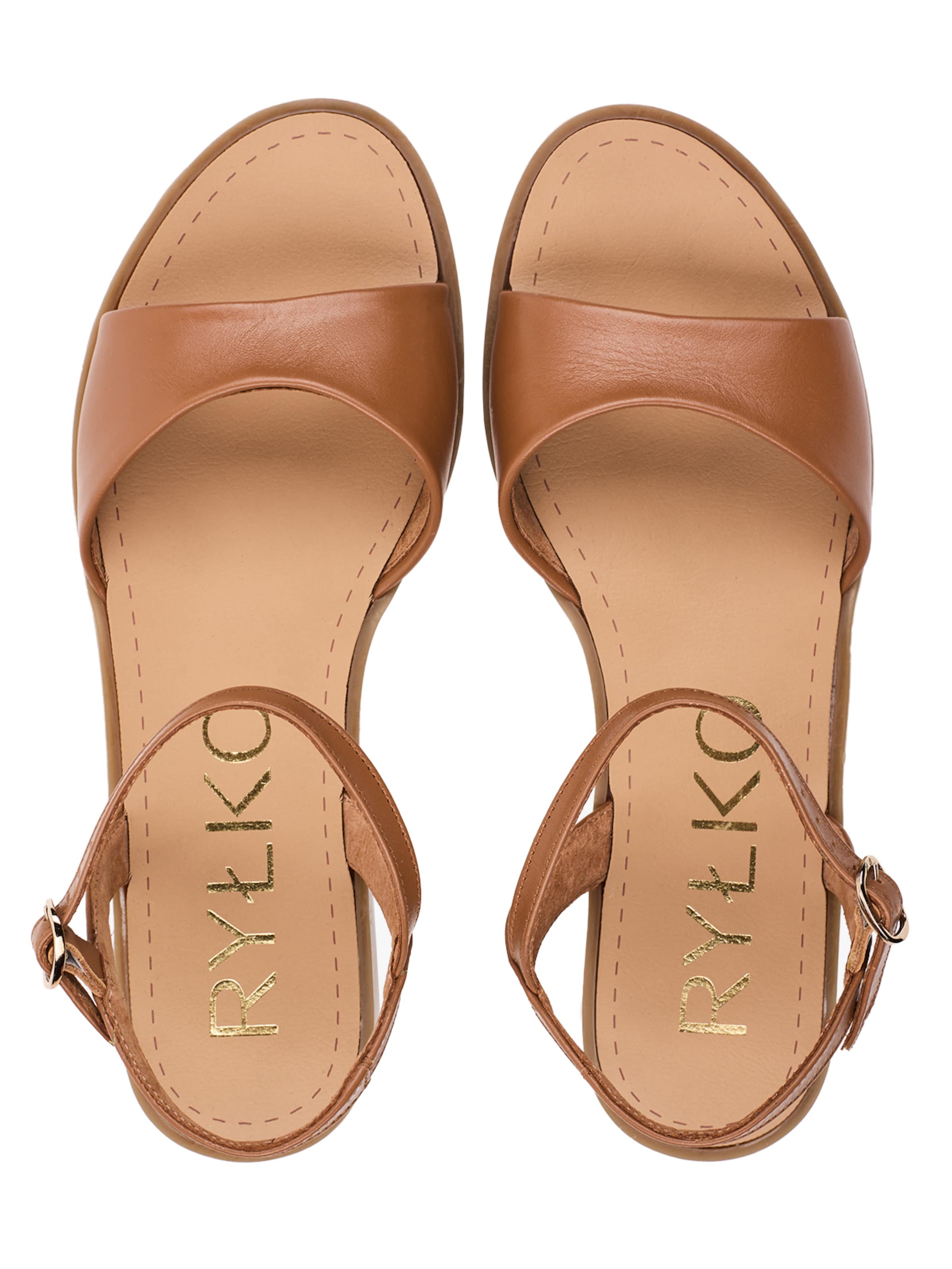 RYŁKO Σανδάλι με λουράκια σε καφέ