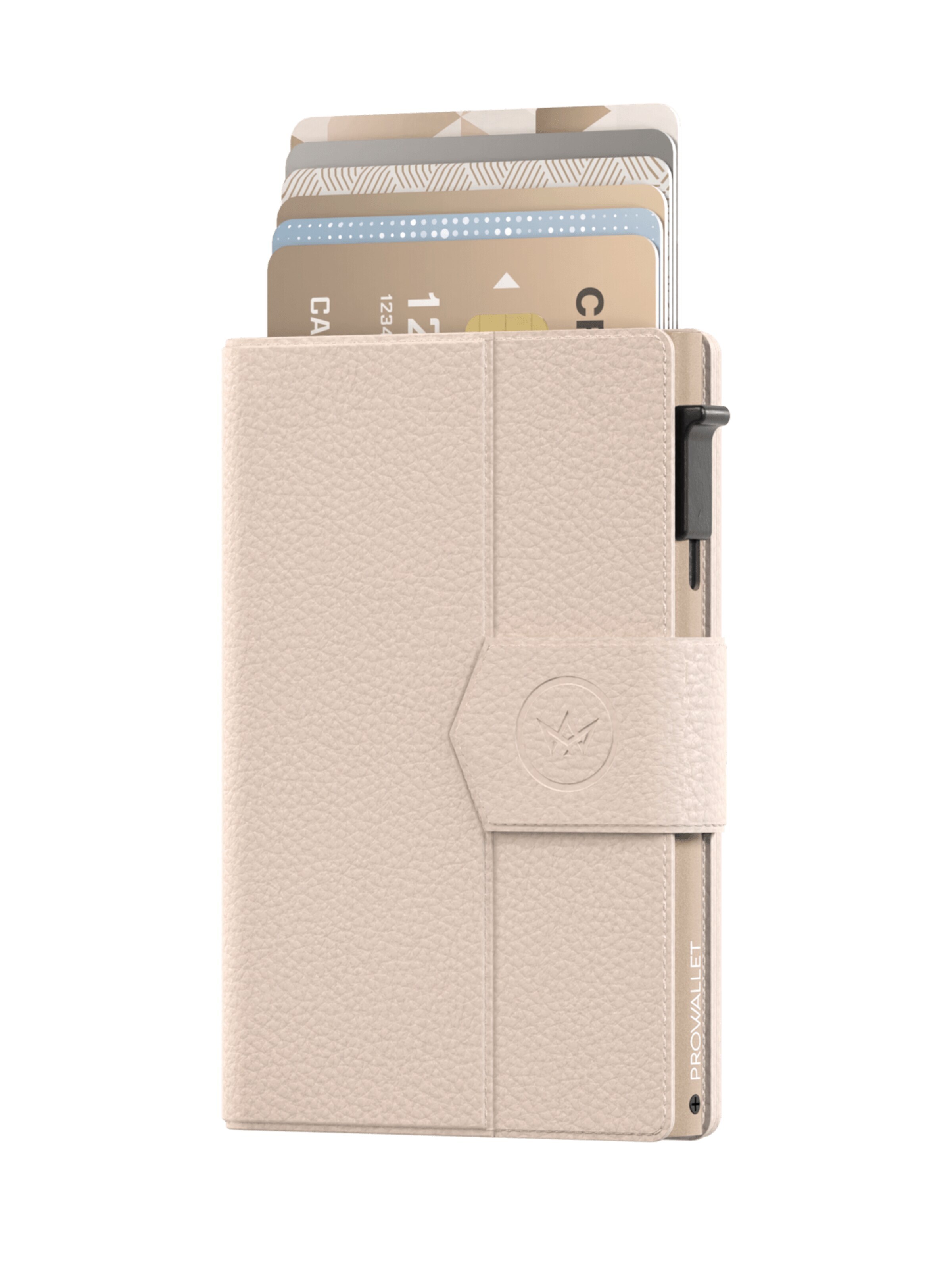 Prowallet Wallet 'Pasjeshouder Plus Pebble' in Beige: front