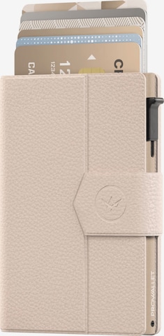 Prowallet Wallet 'Pasjeshouder Plus Pebble' in Beige: front