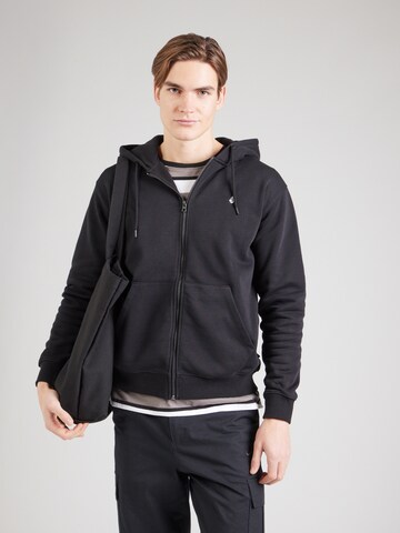 Volcom - Sudadera con cremallera en negro: frente