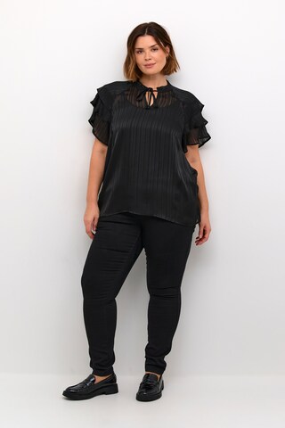 KAFFE CURVE Bluse 'Jola' in Schwarz
