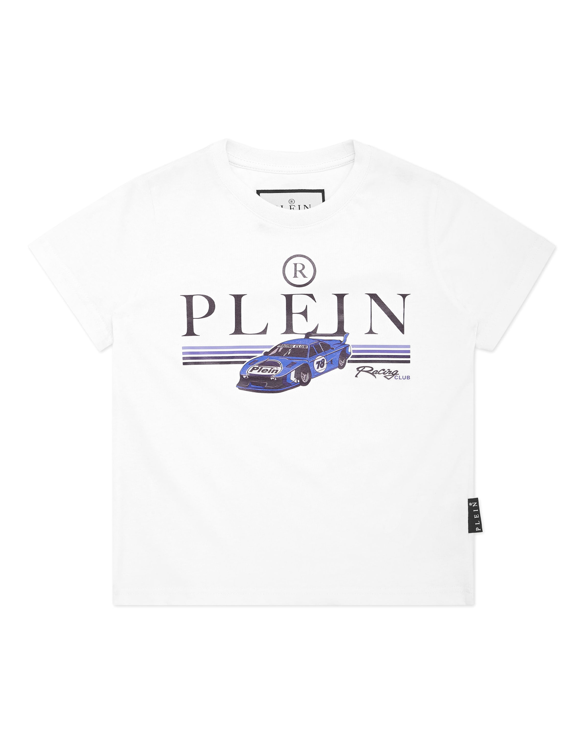 Philipp Plein - Camiseta 'Racing' en blanco: frente