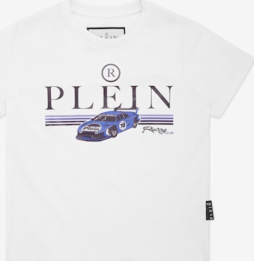 Philipp Plein - Camiseta 'Racing' en blanco: frente