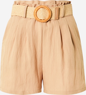 ZABAIONE Pleat-Front Pants 'Vira' in Beige: front