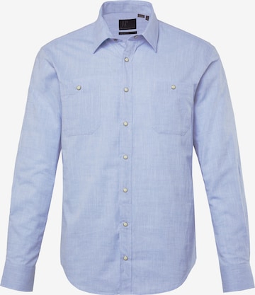 JP1880 Regular fit Overhemd in Blauw: voorkant