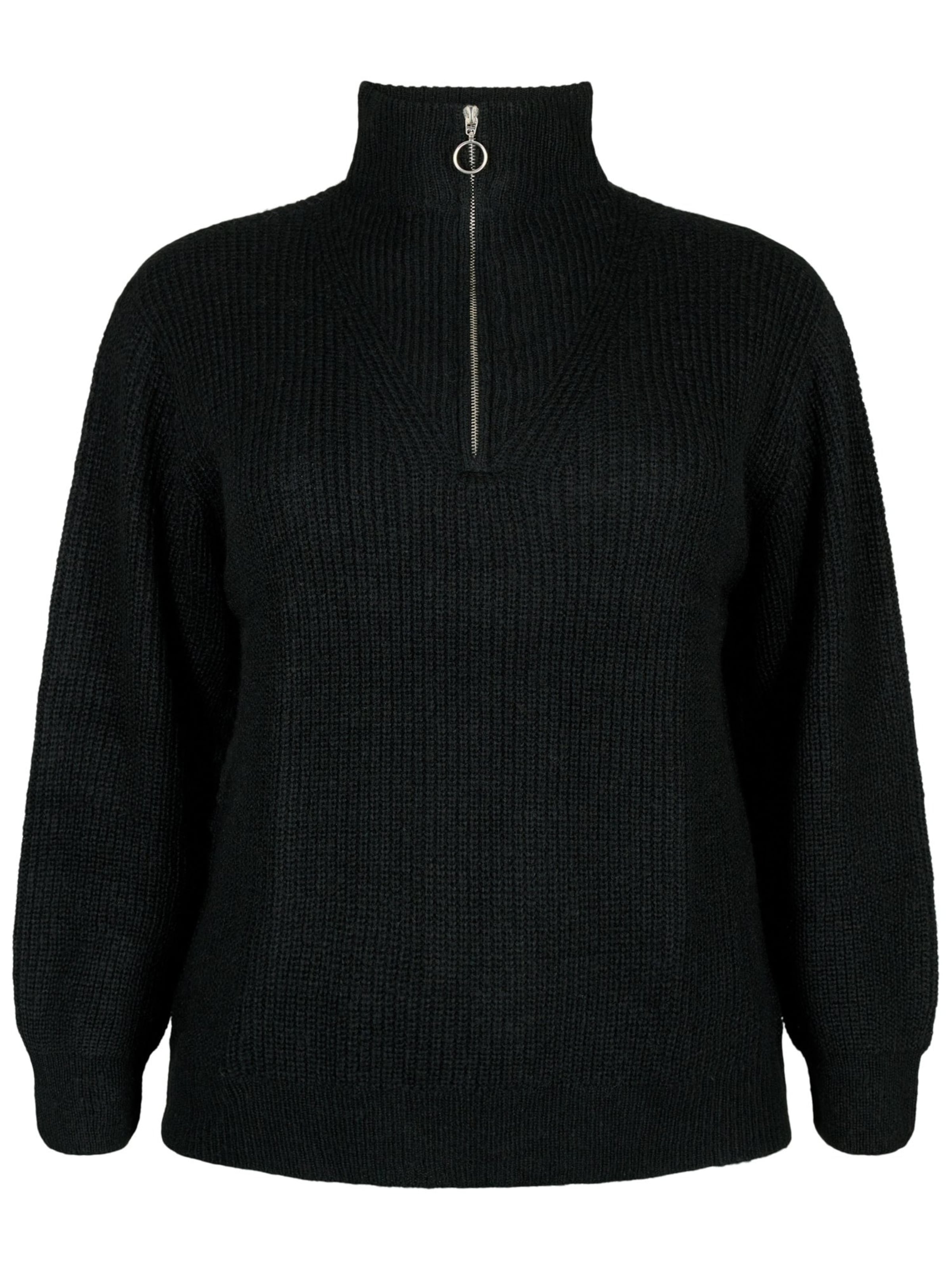 melns Flash by Zizzi Džemperis 'FLLOLA': no priekšpuses