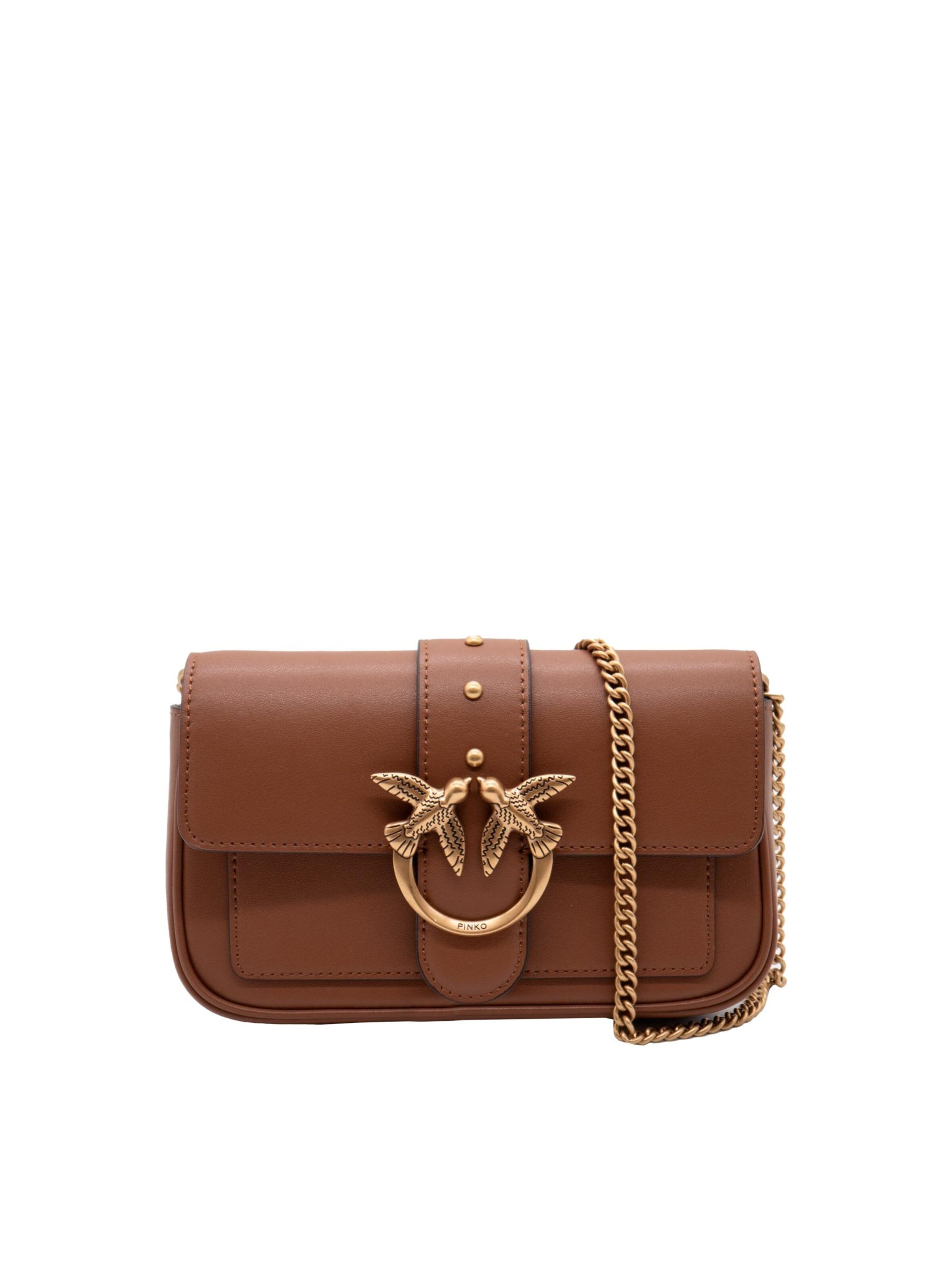 Borsa a spalla '100061 A0F1 PE26' di PINKO in marrone: frontale