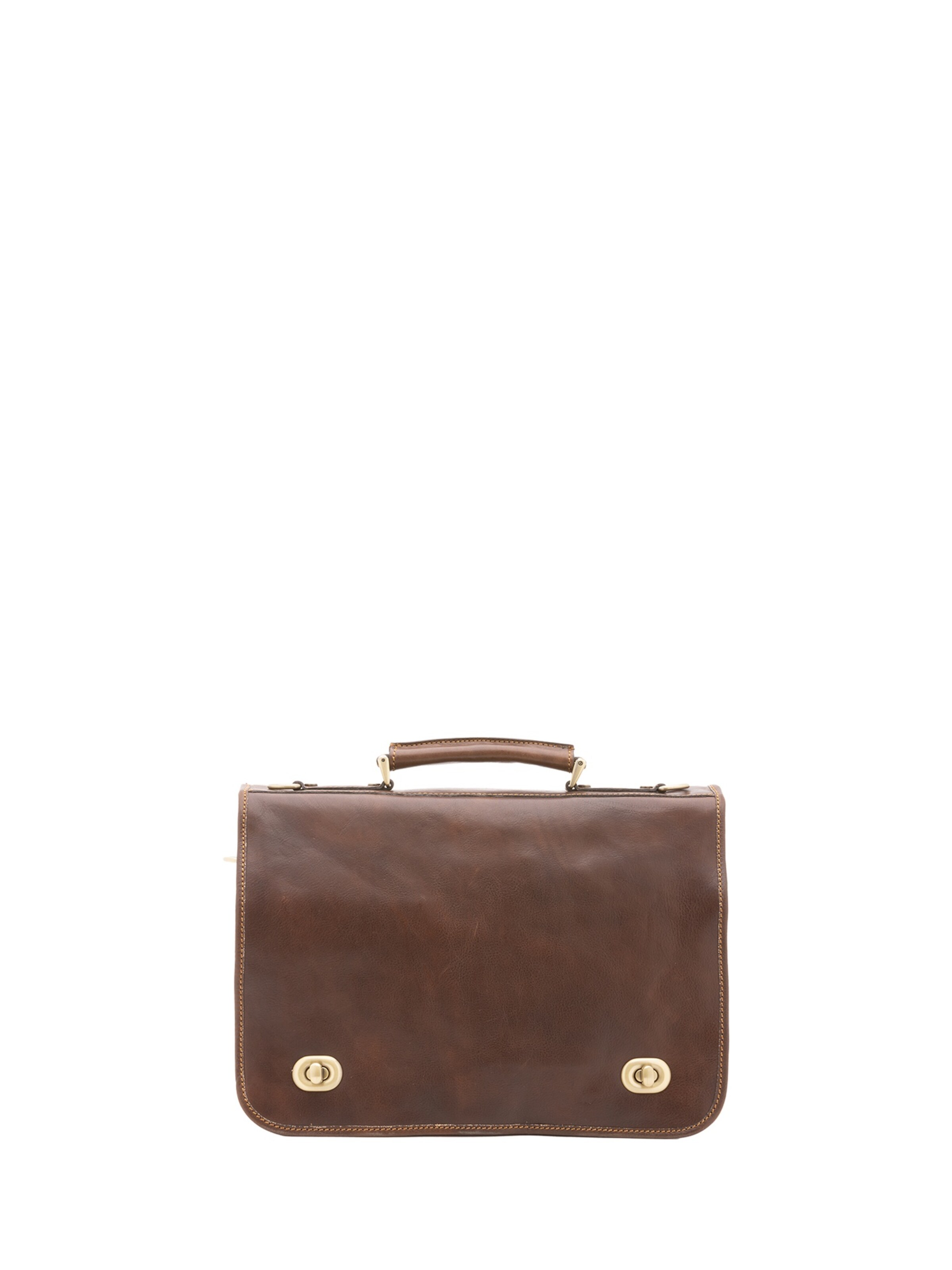 Borsa a mano 'Borsa a Mano Unisex Vera Pelle - Made in Italy' di Alessia Firenze in marrone: frontale