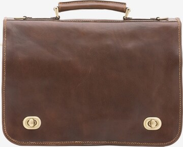 Borsa a mano 'Borsa a Mano Unisex Vera Pelle - Made in Italy' di Alessia Firenze in marrone: frontale