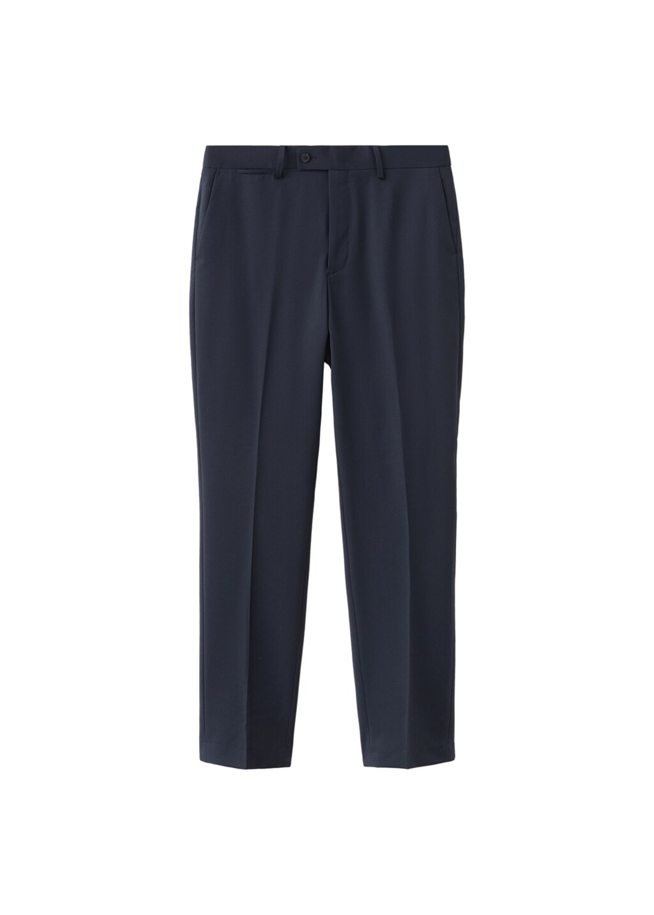 MANGO MAN Slim fit Pleated Pants 'Turin' in Blue: front