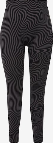 Leggings Ulla Popken en gris : devant