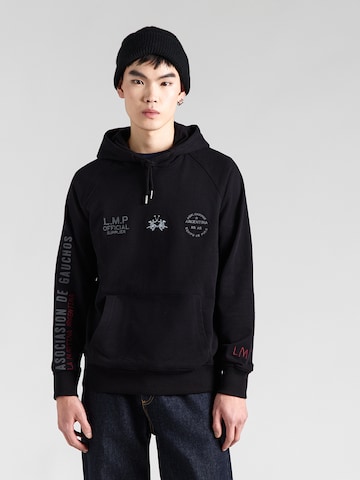 La Martina Tréning póló - fekete: elől