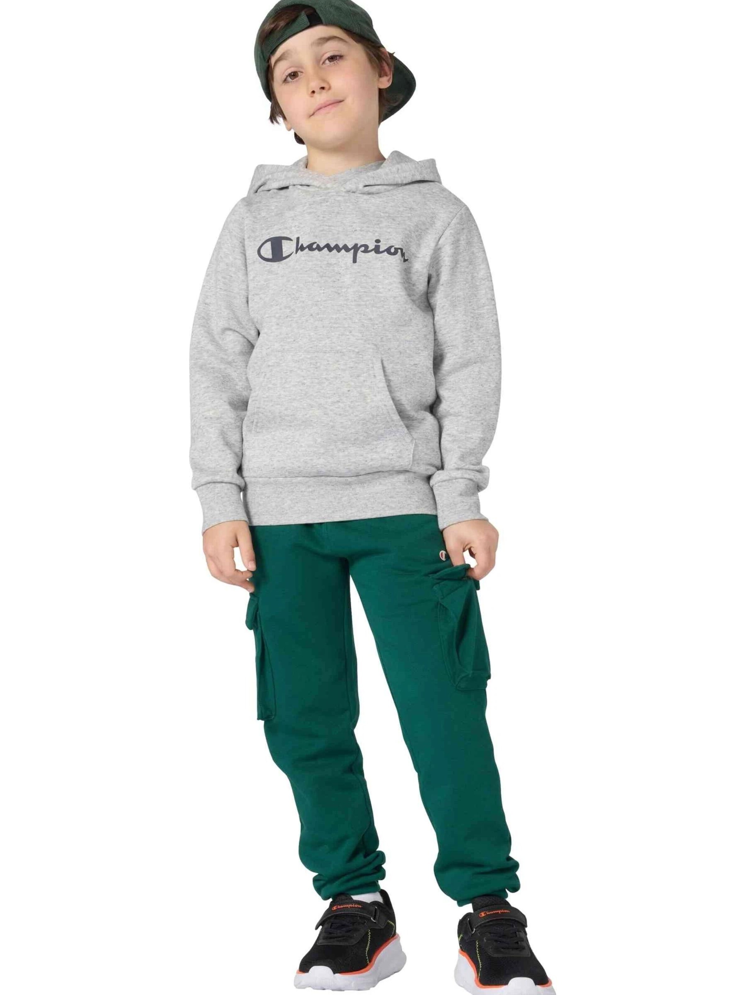 Sweat 'Sudadera junior champion gris big printed logo hoodie' CHAMPION ROCHESTER en gris
