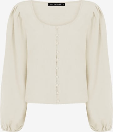 FRESHLIONS Blouse 'Amara' in Beige: voorkant