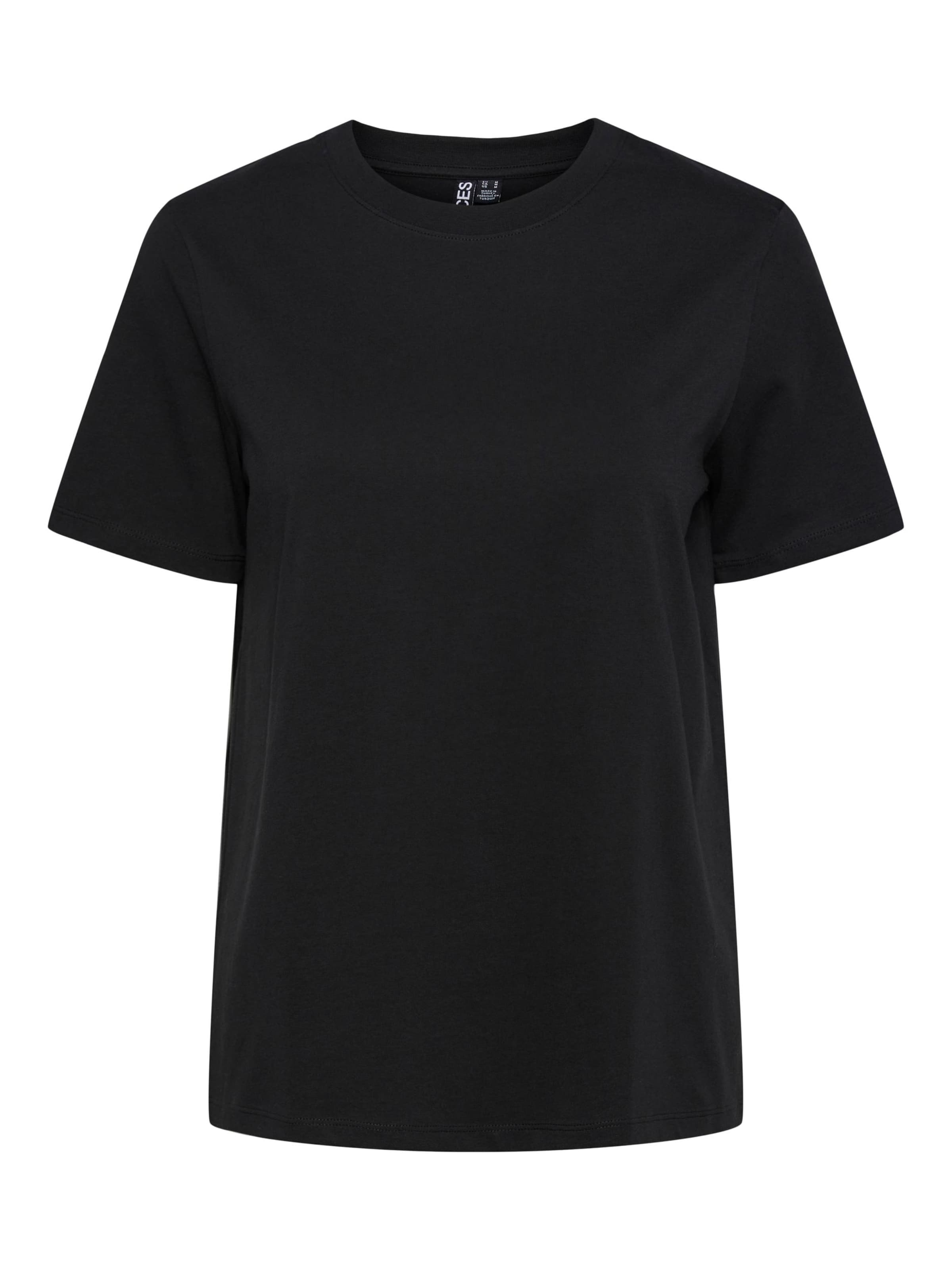 juoda PIECES Marškinėliai &#x27;Ria&#x27;: priekis