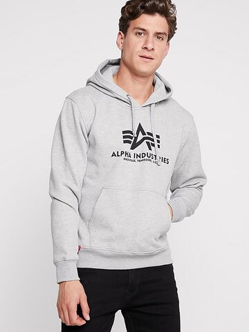 ALPHA INDUSTRIES Sweatshirt 'Basic' in Grau: Vorderseite