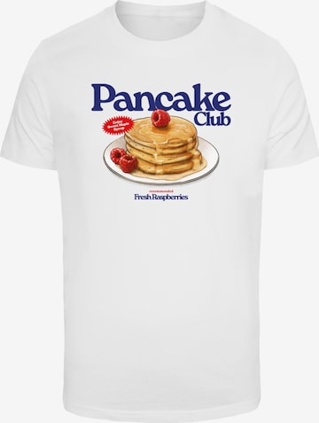 Mister Tee Shirt 'Pancake' in Wit: voorkant