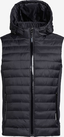 Gilet di khujo in nero: frontale