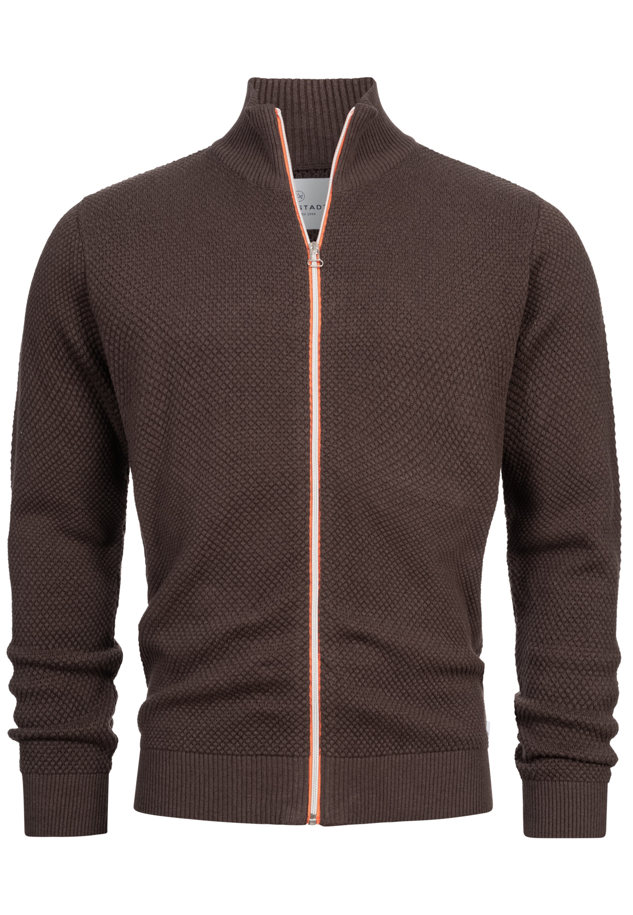 Kronstadt Strickjacke 'Erik' in Braun: Vorderseite