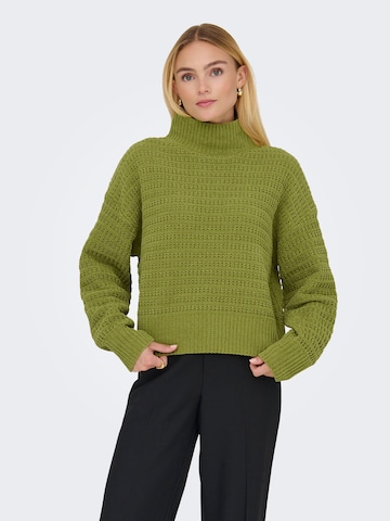 ONLY Pullover 'ONLGlobe' in Grün: Vorderseite