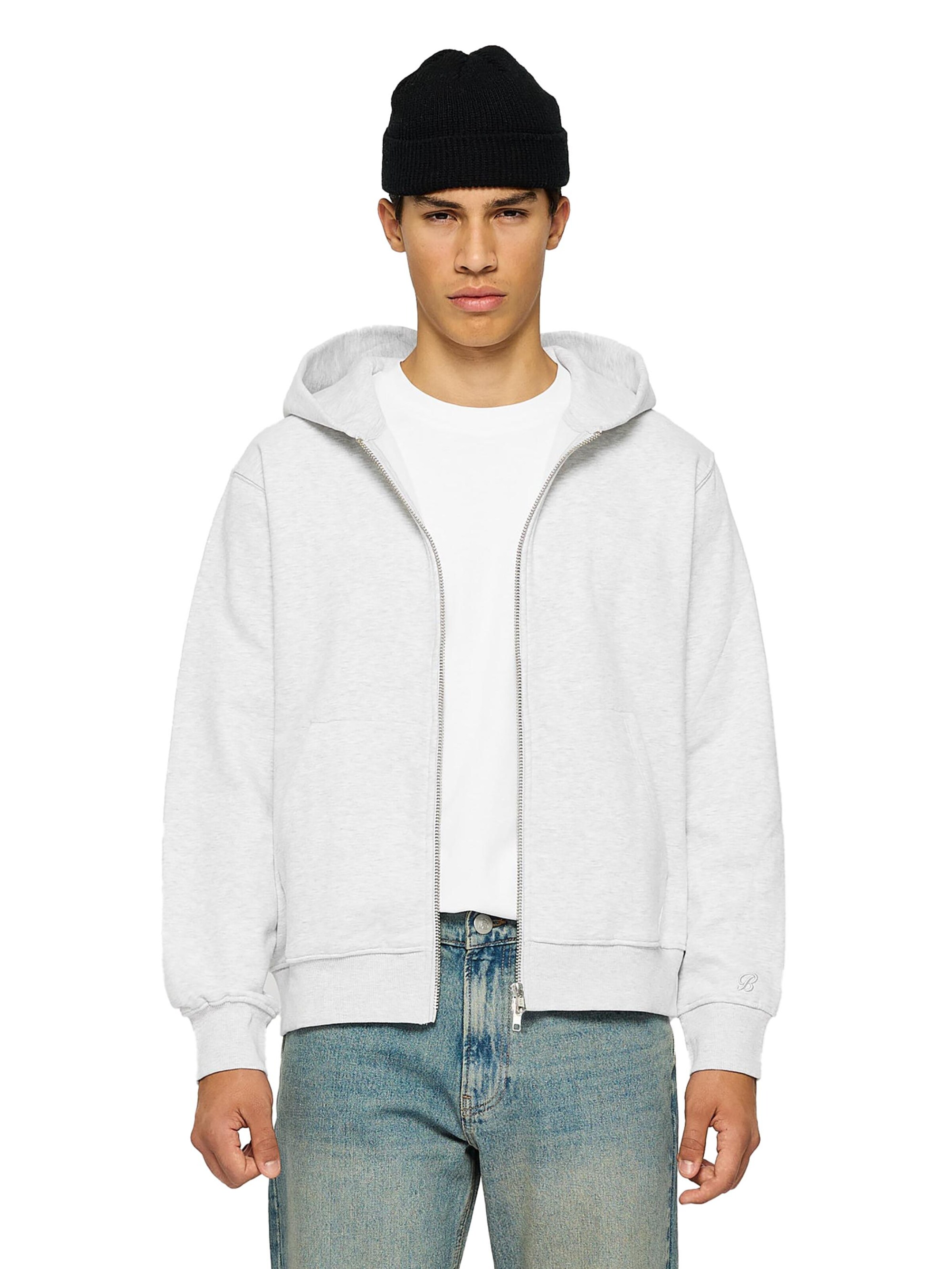 Burocs Zip-Up Hoodie 'Basic' in Grey