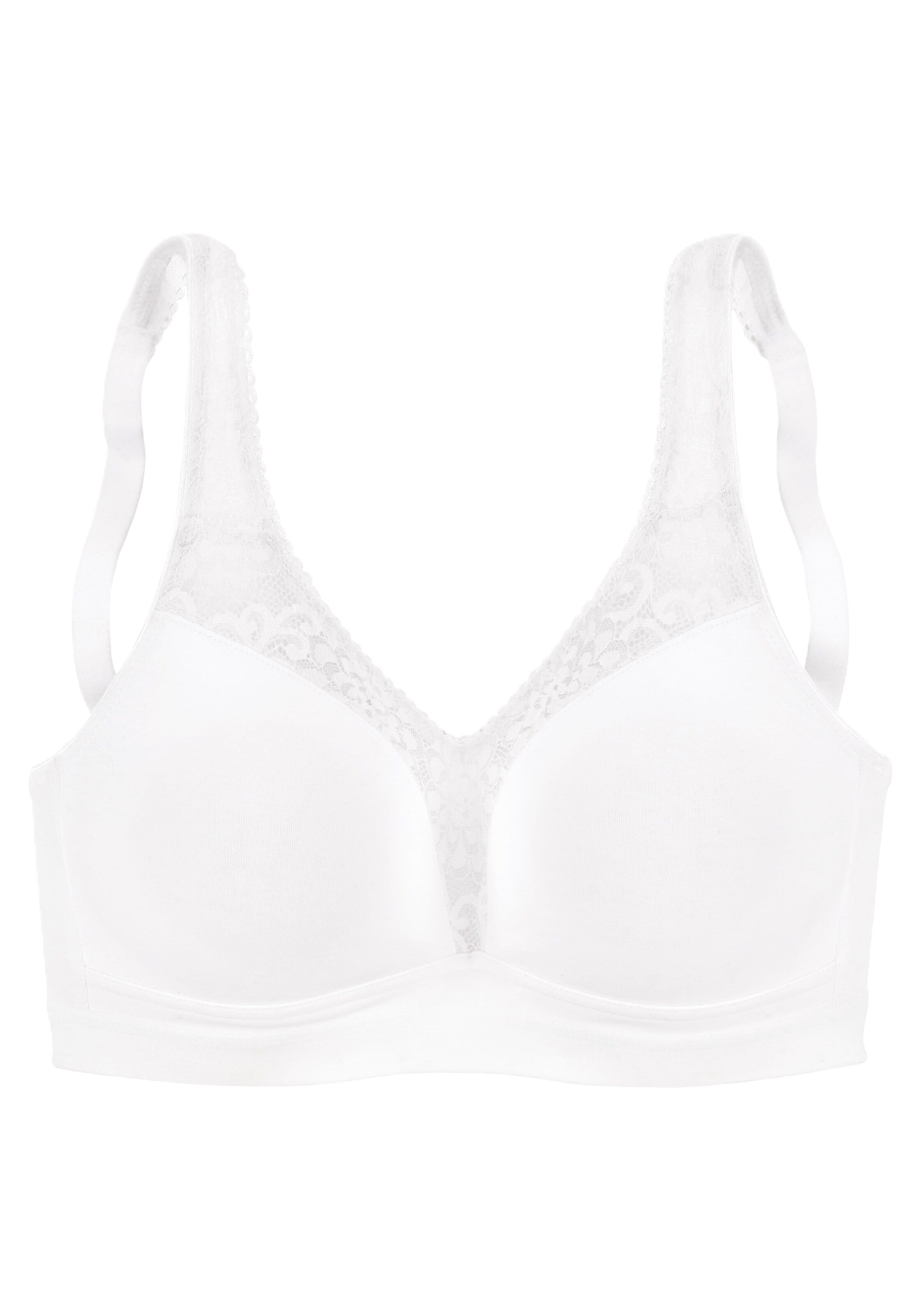 PETITE FLEUR Bralette Bra in White: front