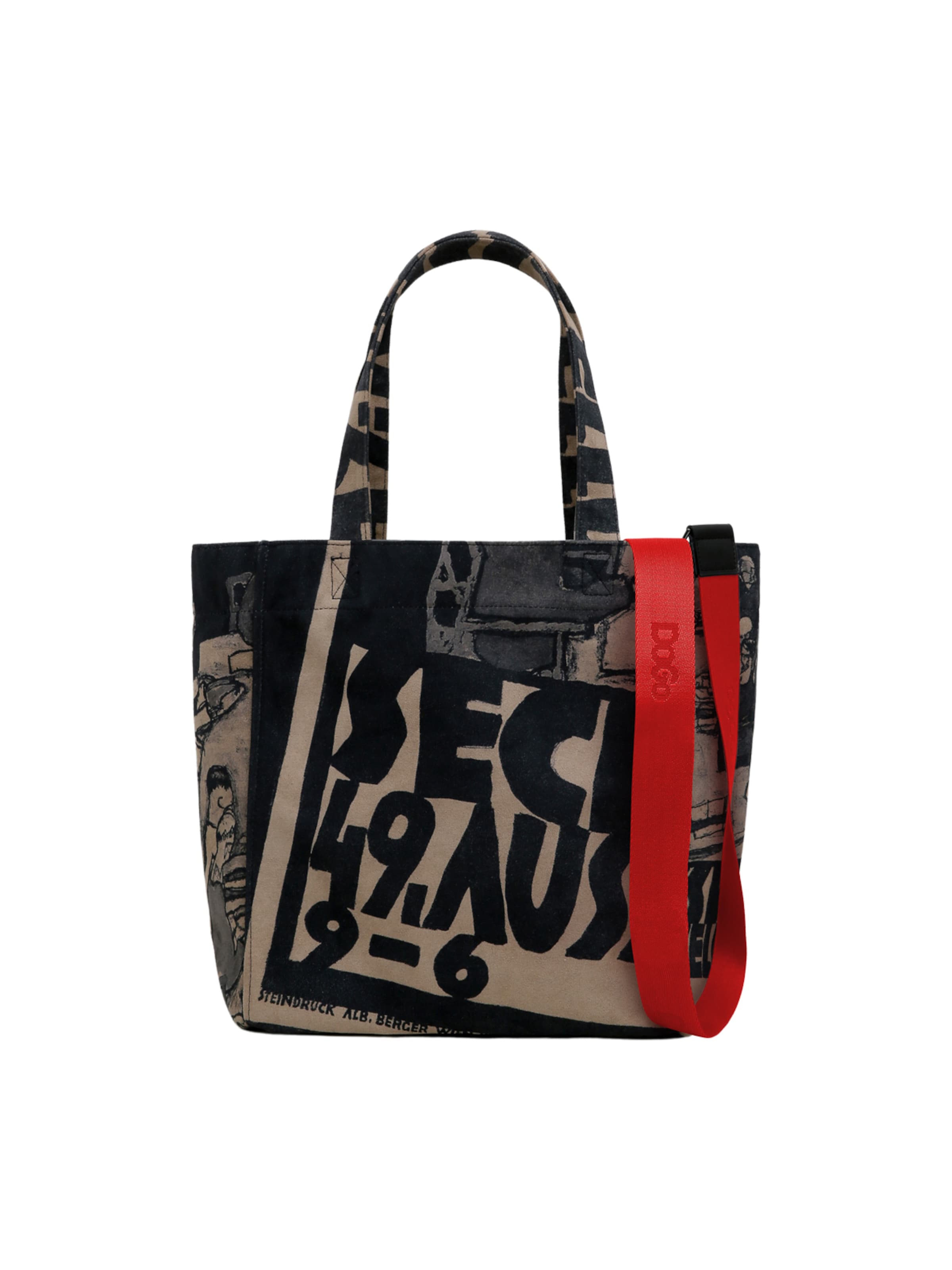 DOGO Shopper 'DOGO Umhängetasche Tag Bag - Supper  BlackWhite'‌‌‌ in Schwarz: Vorderseite