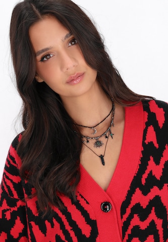 myMo ROCKS Knit cardigan in Red