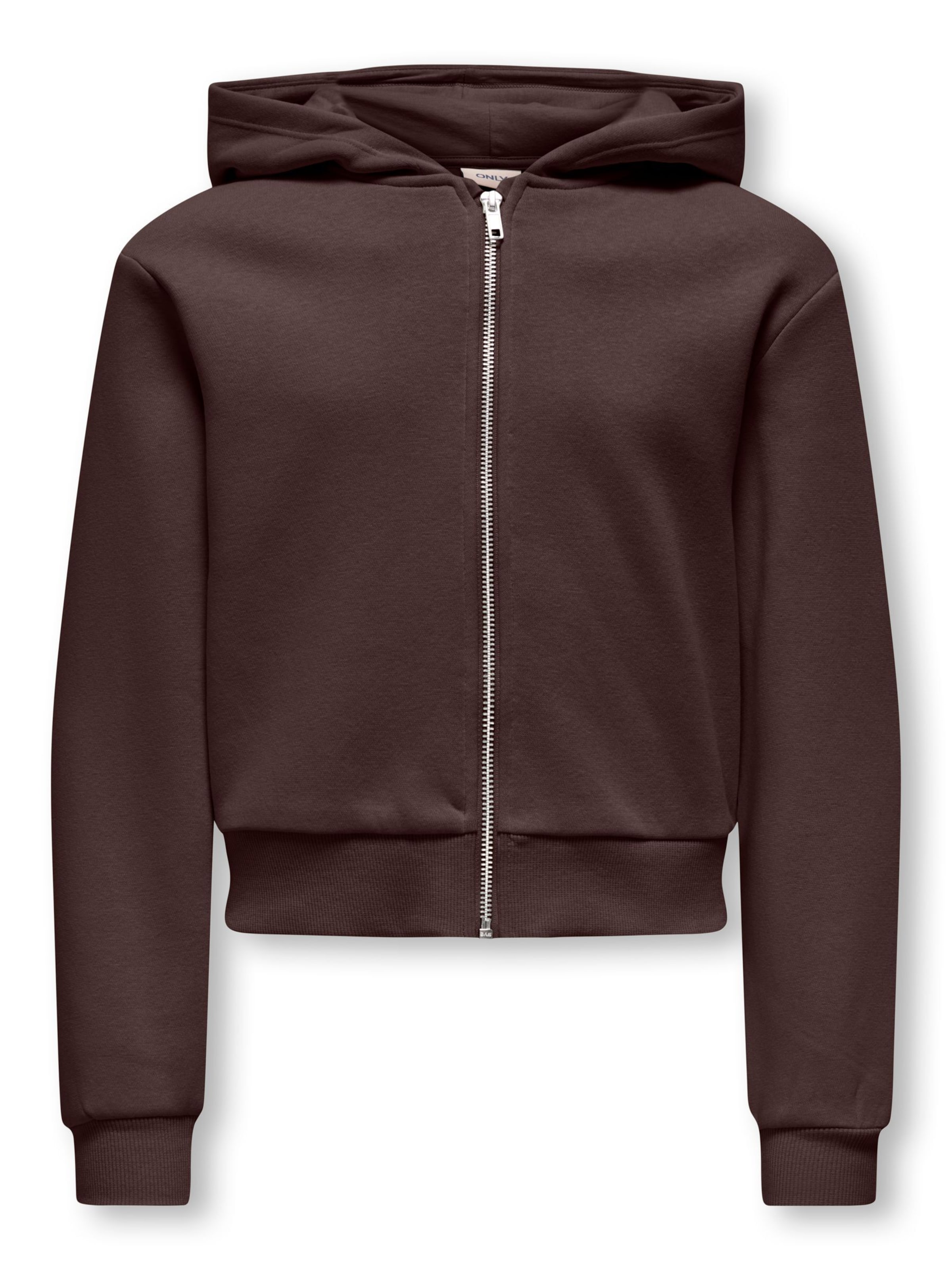ONLY GIRLS - Sudadera con cremallera 'KOGSweat' en marrón: frente