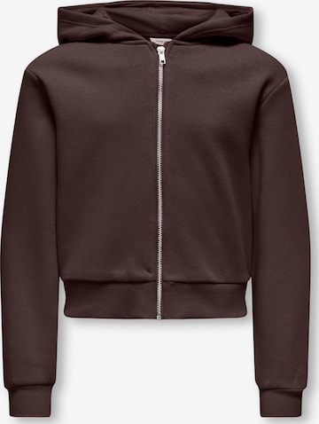 ONLY GIRLS - Sudadera con cremallera 'KOGSweat' en marrón: frente