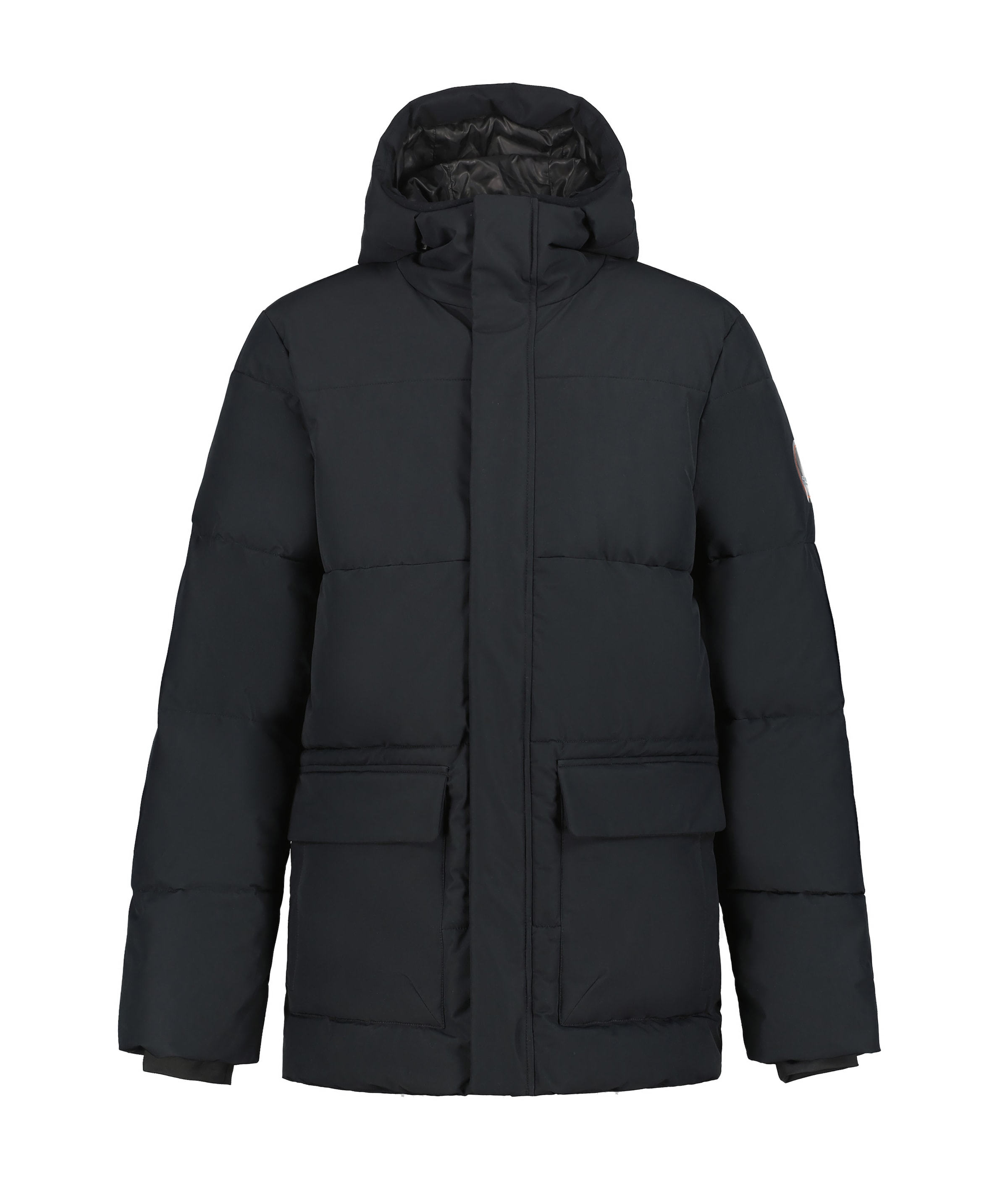 melns ICEPEAK Ziemas jaka: no priekšpuses