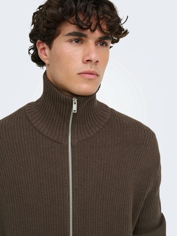 Vestes en maille 'ONSSTAY' Only & Sons en marron